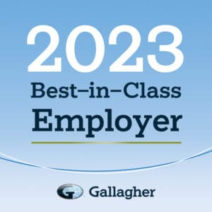 2023 Best-in-class Employer award by Gallagher